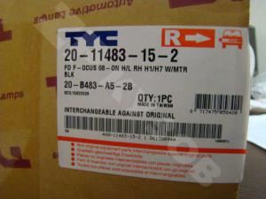 Ford Focus II фара 08-11 RH не ксенон черный фон