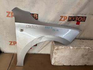 Skoda Rapid 2013-2020 Крыло переднее Правое С отверстием 