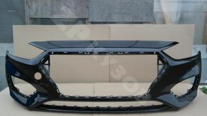 Hyundai Solaris 2017-2022 Бампер передний 2017-20г  MZH Черный