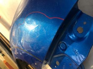 Renault Sandero 2014- Крыло переднее правое